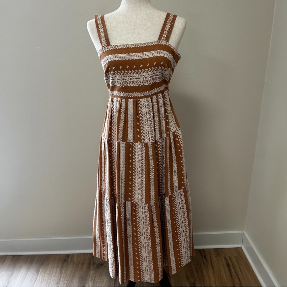 Greylin Women’s Embroidered Eyelet Dress | Size XS